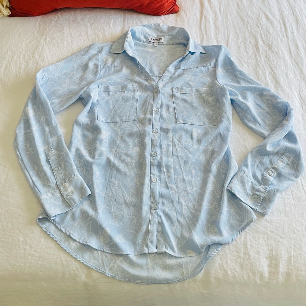 Express the portofino baby blue Blouse